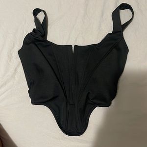 Black corset style top